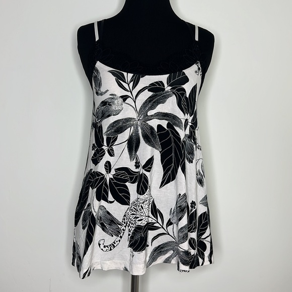 SOMA Black Lace Sleep Tank Top S - Picture 1 of 9